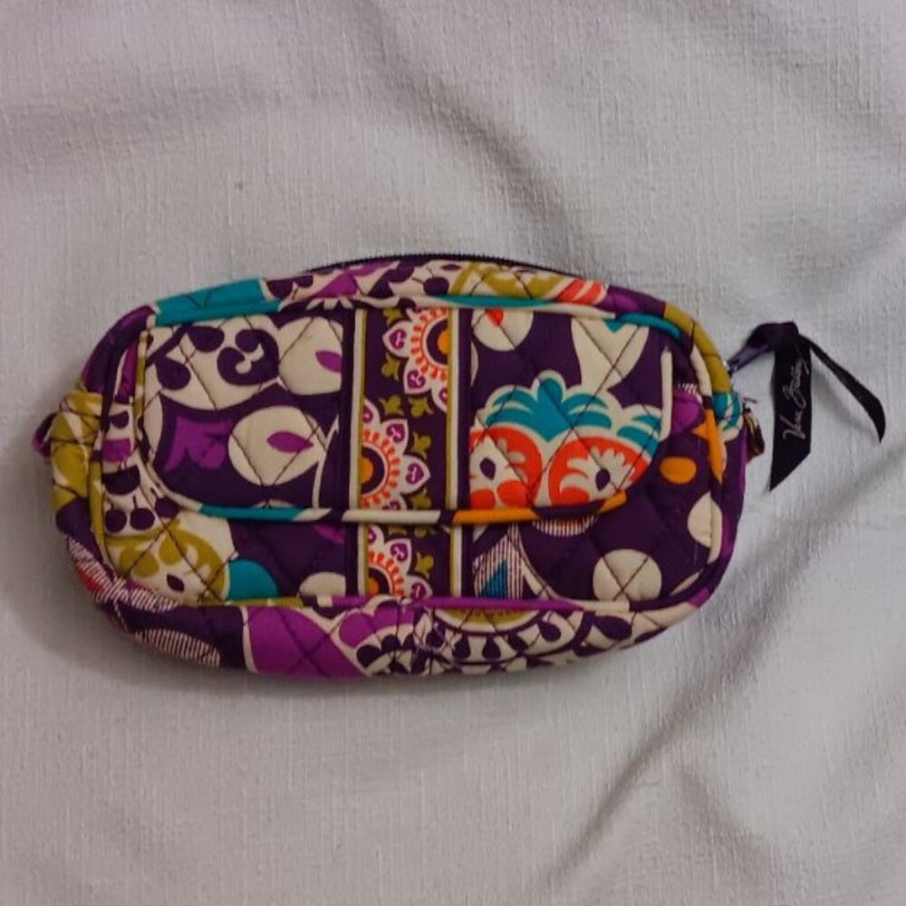 Vera Bradley Cosmetic Bag with Mirror, Makeup Bag